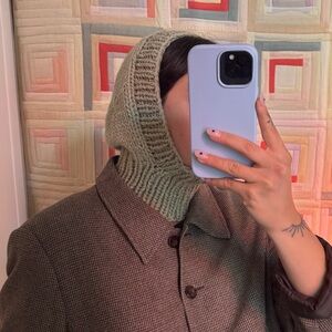 Hand Knit Pistachio Balaclava